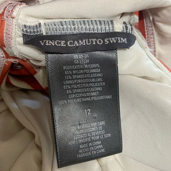 Vince Camuto EUC PAPAYA One Shoulder Wrap One-Piece Swimsuit size 12 - Picture 4 of 8